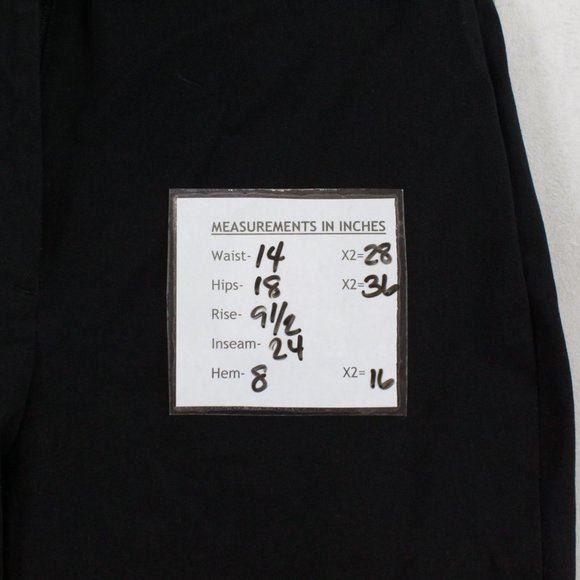 LL Bean Black Cotton Blend Regular Fit Cropped Dress Pants Size 6 Reg - Picture 9 of 9